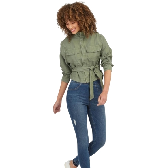 SPANK  Sara Blakely Womens Denim Jeggings Blue Distressed Size Large - Picture 1 of 10